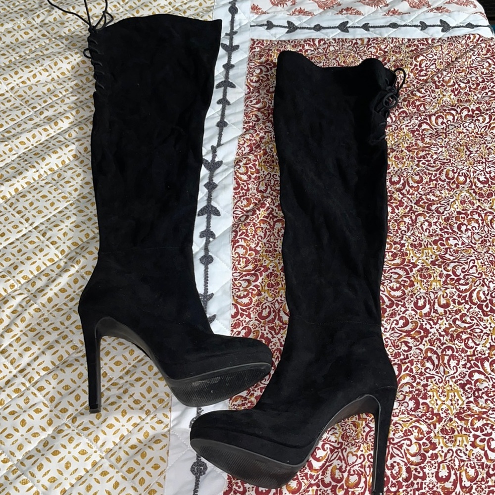 Over the knee heel boots